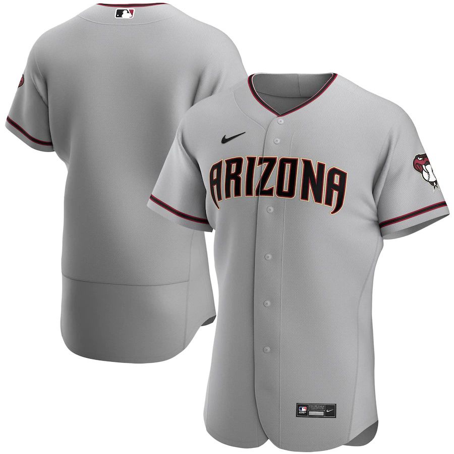 Men Arizona Diamondbacks Nike Gray Road Authentic Team MLB Jersey->arizona diamondback->MLB Jersey